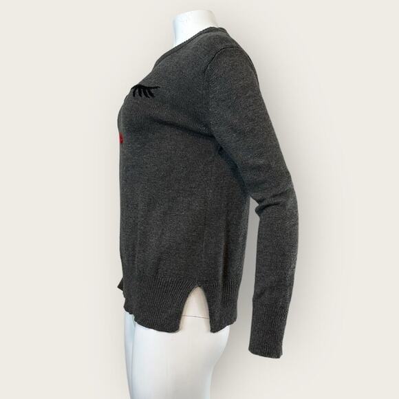 Kate Spade x Broome Street | Wool Blend Winking Eye Sweater | Size S - Picture 5 of 14